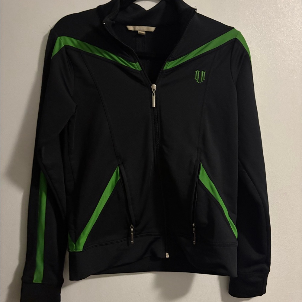 Black and Green Zip-Up Jacket